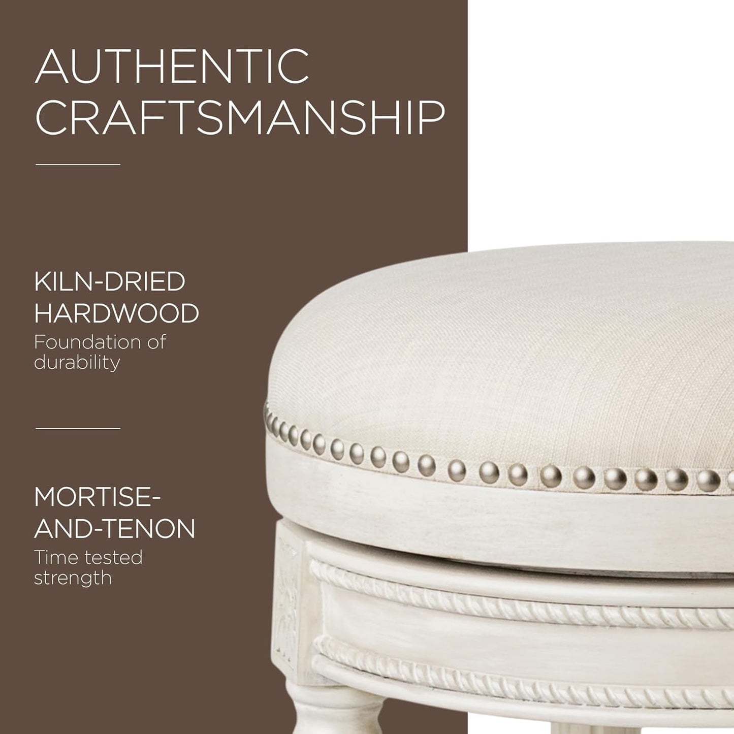 26" White Oak Counter Stool, Natural Fabric-4