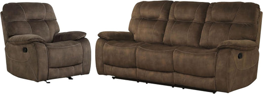 Cooper - Shadow Brown Manual Reclining Sofa and Recliner-1