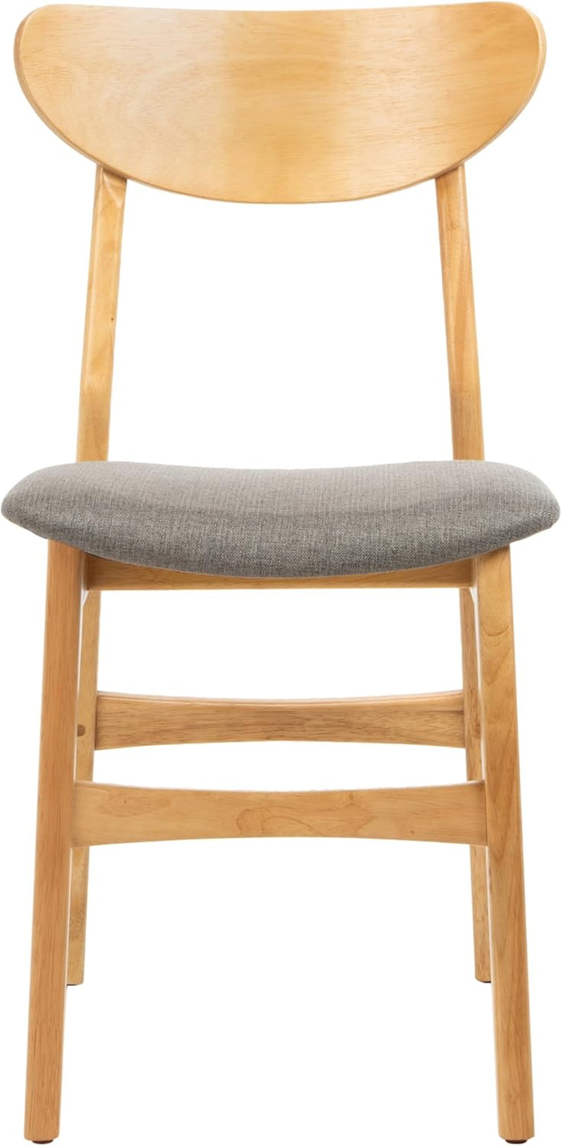 Home Lucca Retro Natural and Grey Cushion Dining Chair, Set of 2-4