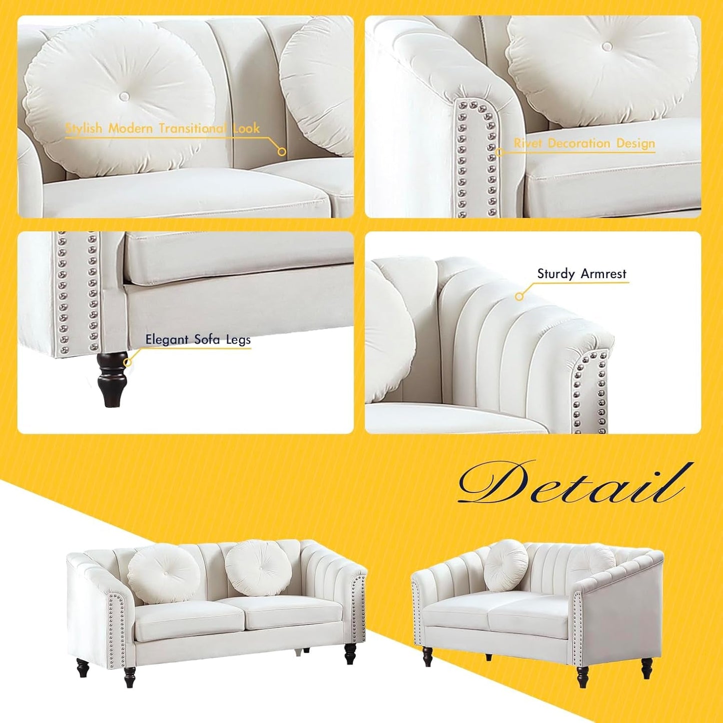 2 Piece Living Room Set-4