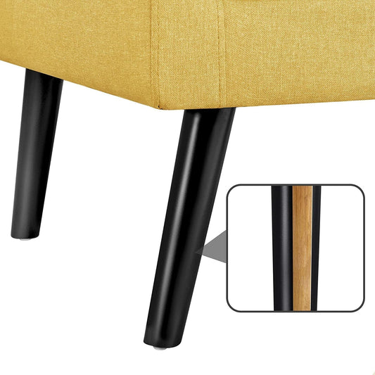 Yellow Mid-Century Modern Accent Chair-1