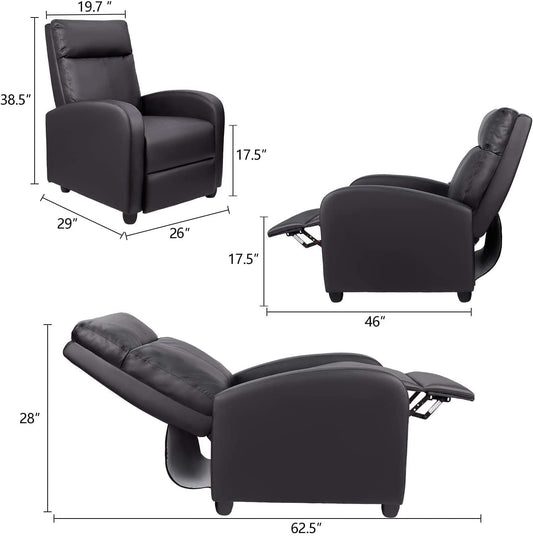 Modern PU Leather Recliners Chair Home Theater-1