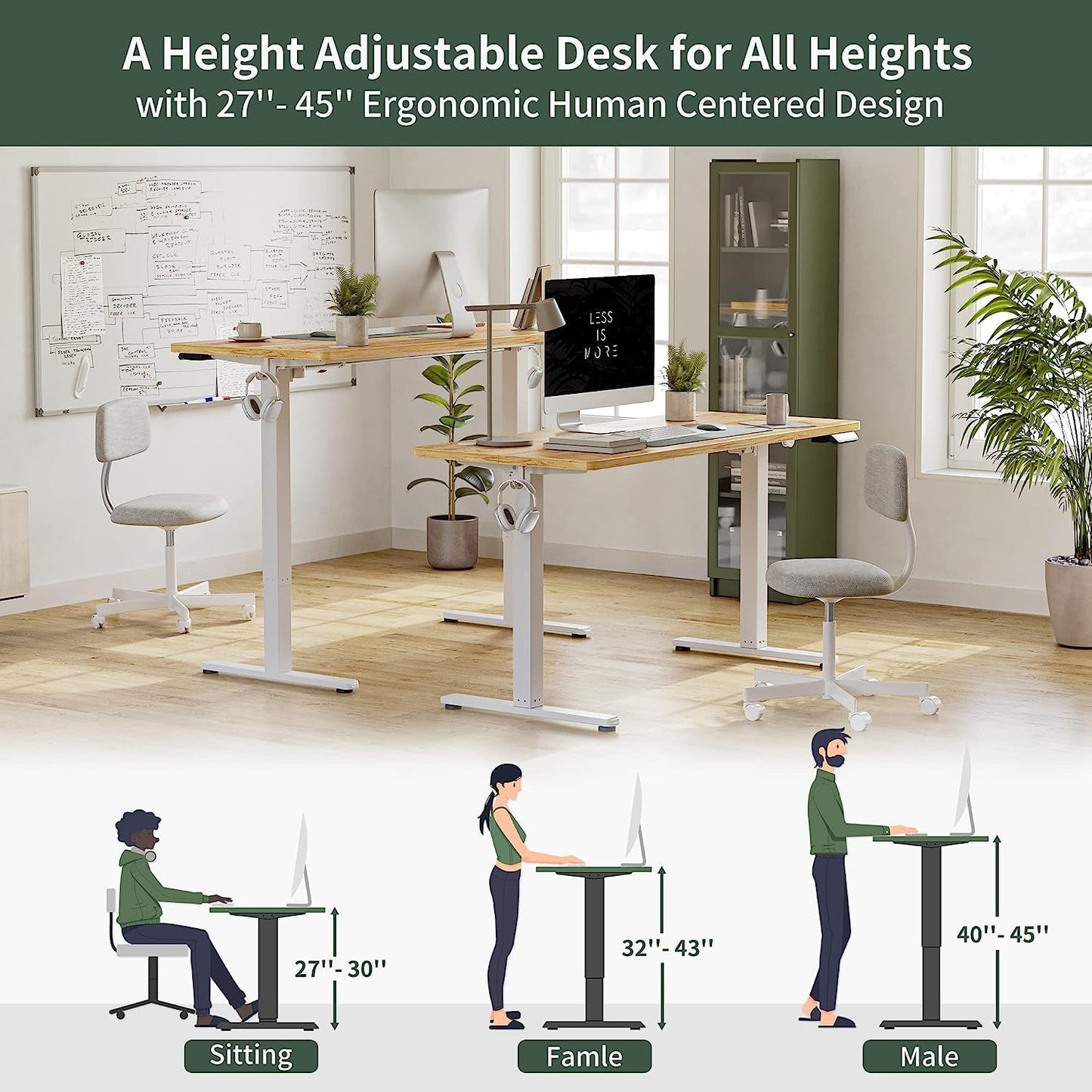 Electric Height-Adjustable Desk for Home Office with Anti-Collision Technology-4