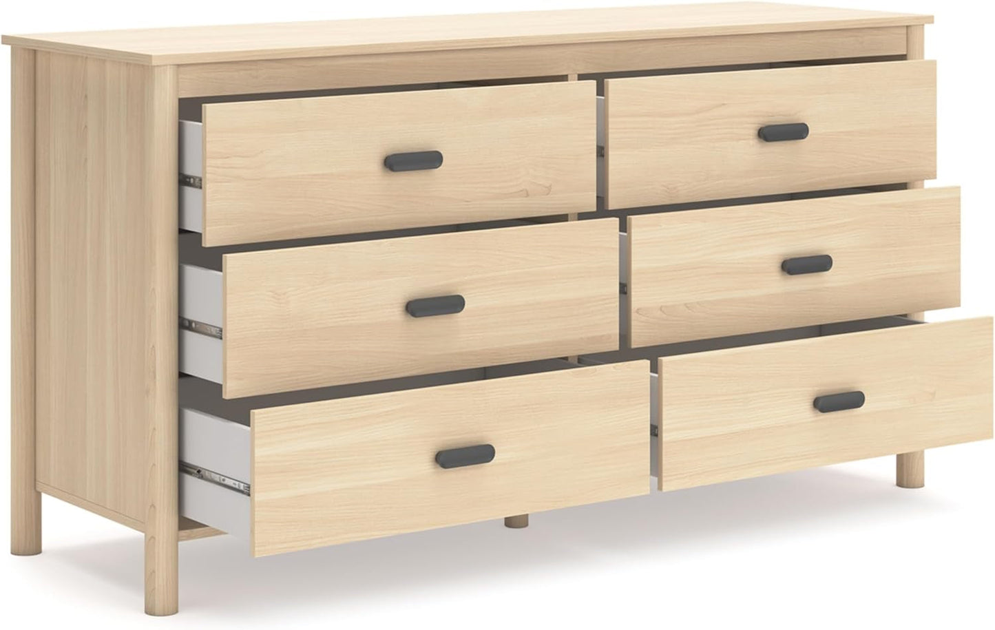 Light Brown Dresser with 6 Drawers-3