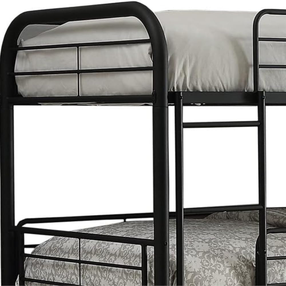 Cairo Metal Frame Full Triple Bunk Bed in Sandy Black-4