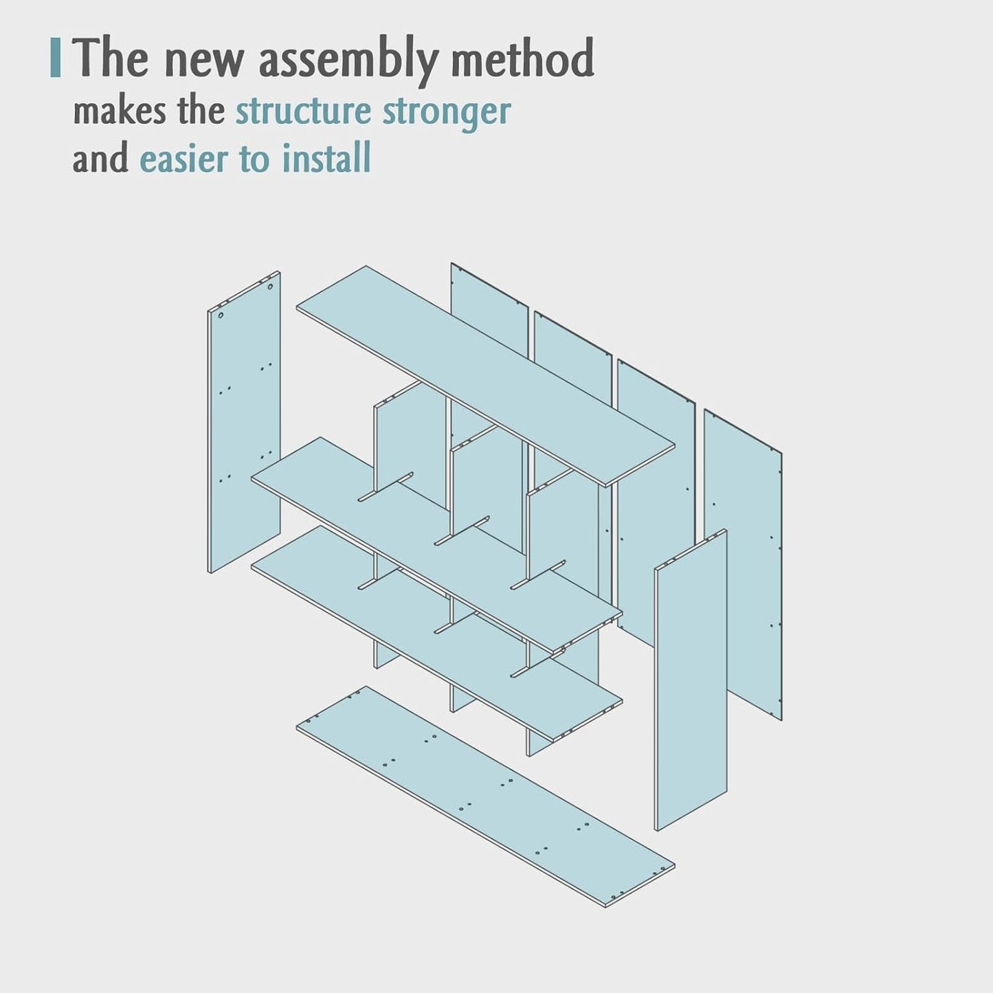 12-Cube Storage Shelf Bookcase - Wooden 3-Tier Floor Standing Open Bookshelf for Home and Office, Display Cabinet, Oak-4