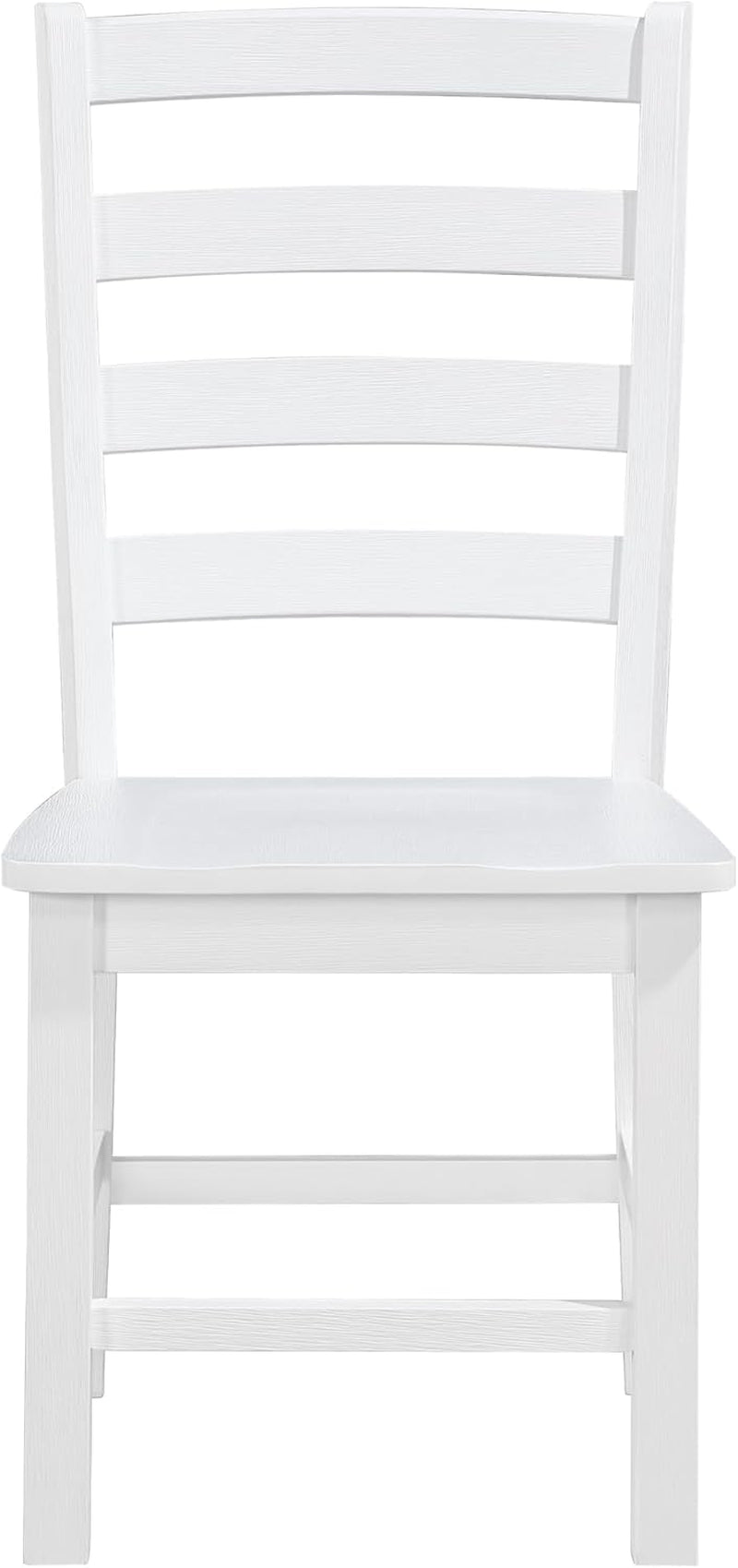 Dining Chairs Set of 2, Dining Chairs with Solid Wood Legs and Footrest, High Ladder Back Farmhouse Dining Chairs, Wooden Dining Room Chairs, White-4