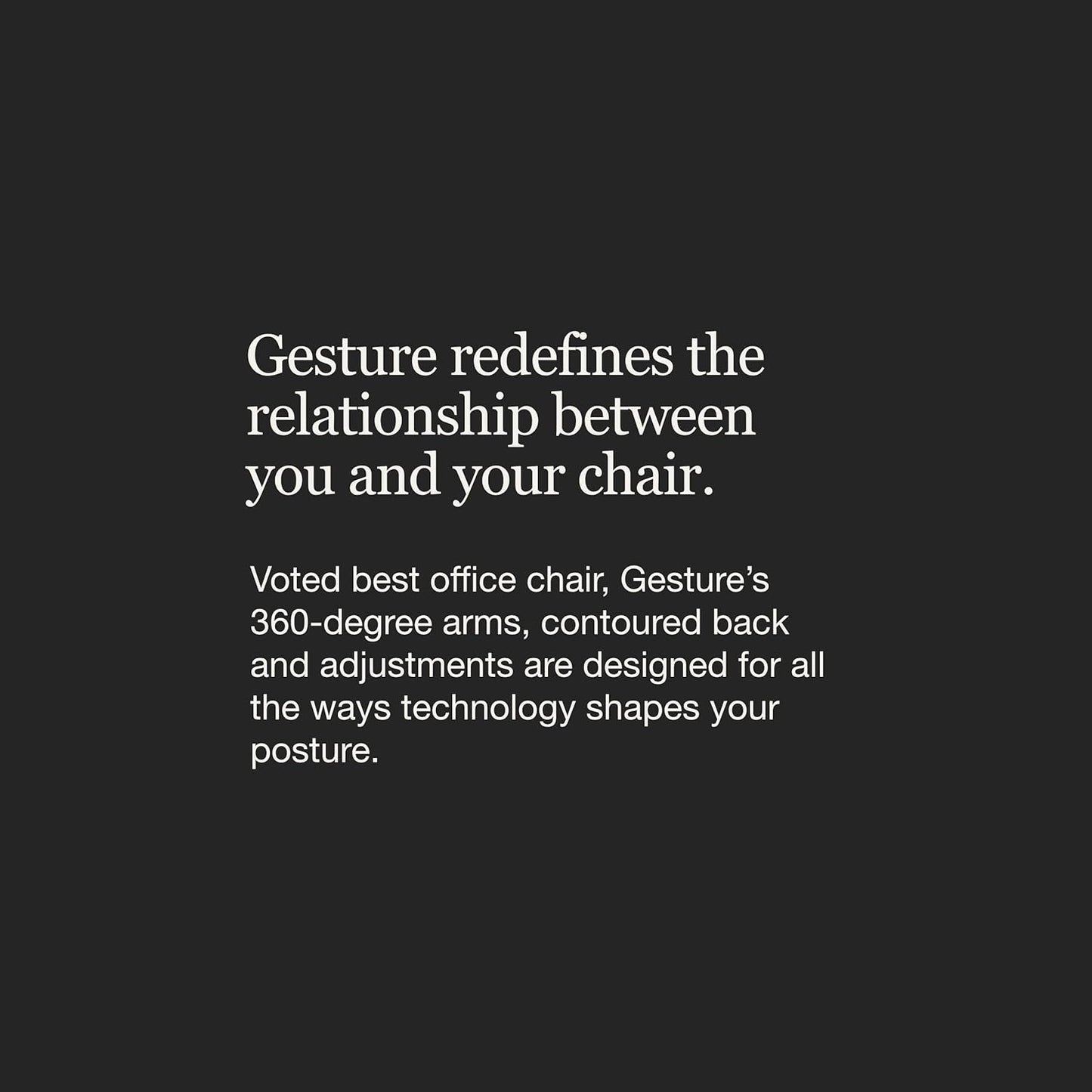 Gesture Office Chair - Ergonomic Work Chair with Wheels for Carpet - Comfortable Office Chair - Intuitive-To-Adjust Chairs for Desk - 360-Degree Arms - Nickel Gray Fabric-4