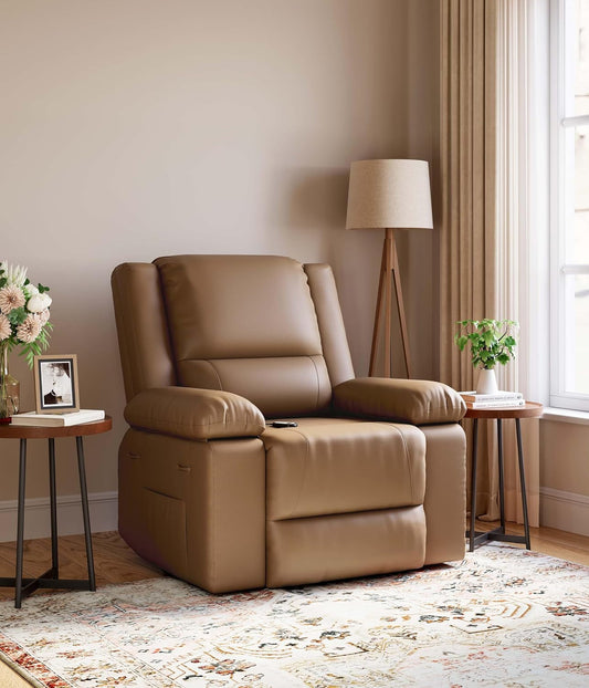 Oversized Wide Power Lift Recliner Chair - Heat and Massage, Adjustable Back and Legs, PU Leather Electric Lift Chair Designed for the Elderly and People with Mobility Impaired-1