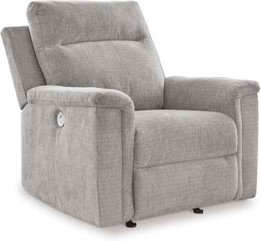 Barnsana Casual Power Rocker Recliner with USB Port, Light Gray-1