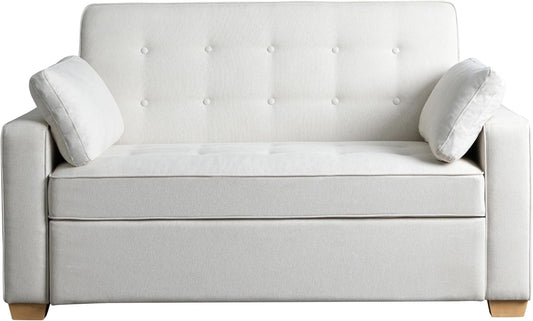 Ainsley Full Size Convertible Loveseat, Oyster-1