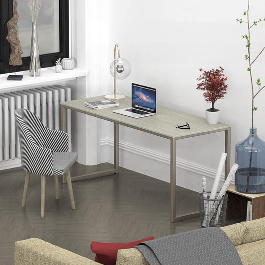 Home Office 55-Inch Computer Desk, 24" Deep, Maple-1