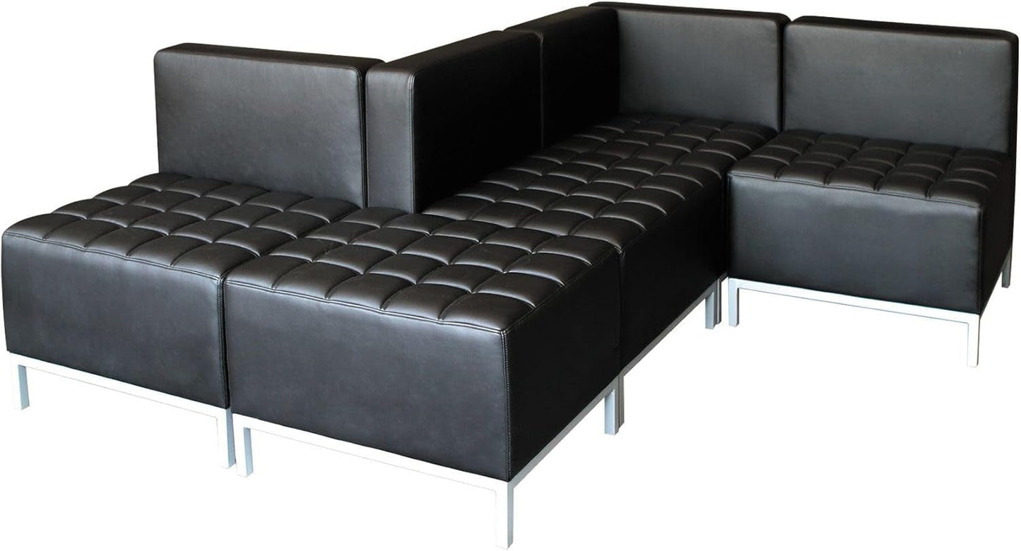 ALEQB8116P 26.38 In. X 26.38 In. X 30.5 In. QUB Series Powered Armless L Sectional - Black-2