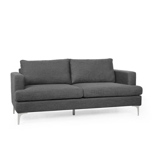 Charcoal and Silver 3 Seater Sofa-1
