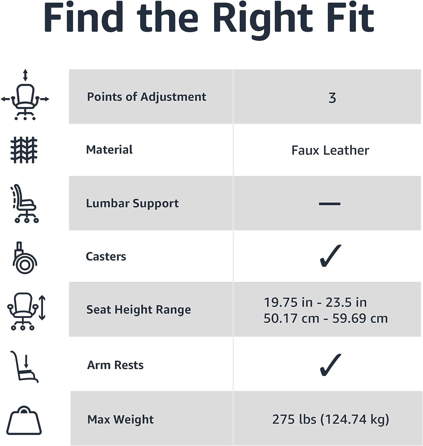 Amazonbasics Classic Puresoft Pu-Padded Mid-Back Office Computer Desk Chair with Armrest - Brown-4