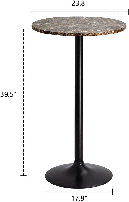 Bistro Pub Table with MDF Top, Obsidian-1