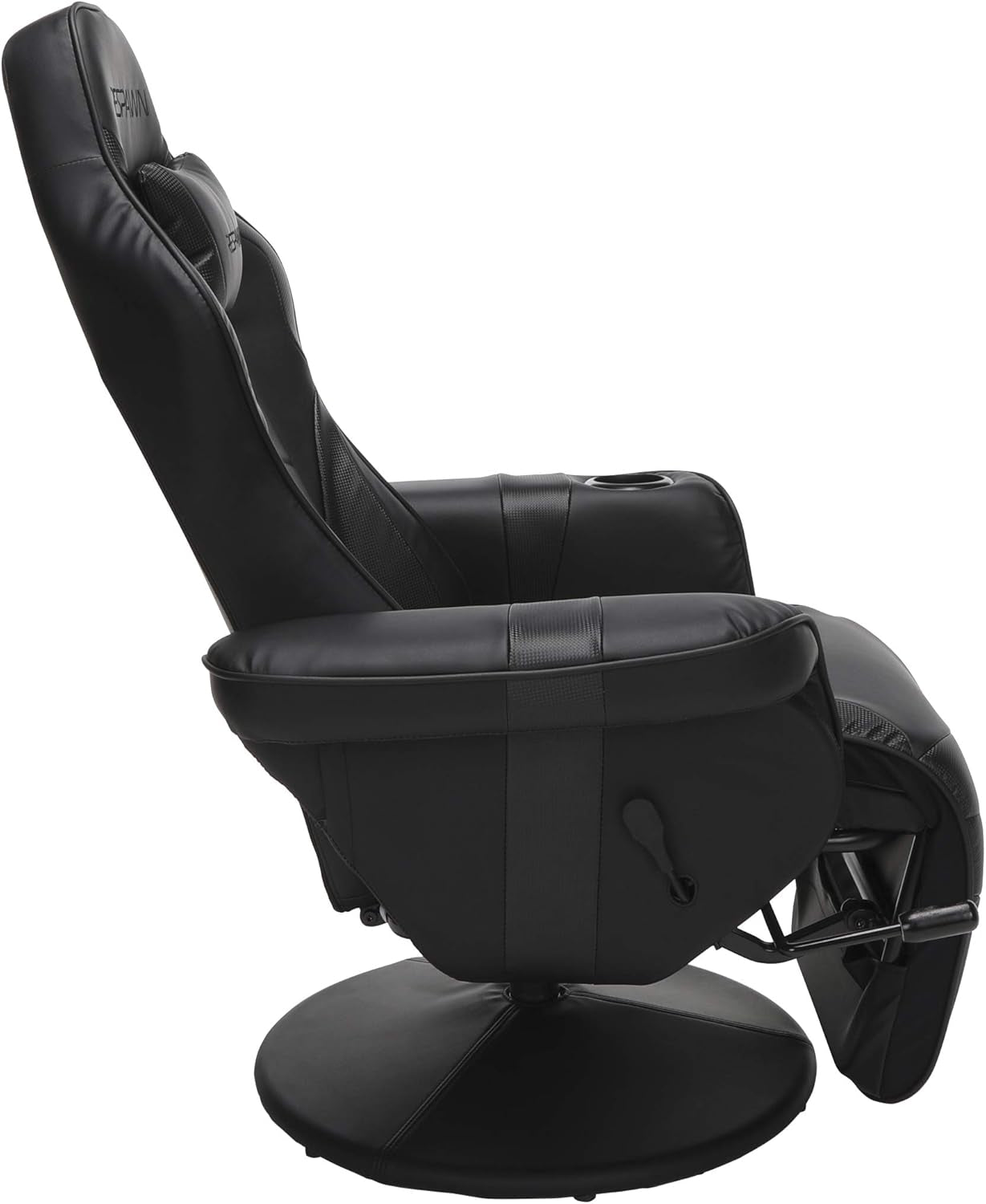 900 Gaming Recliner - Video Games Console Recliner Chair, Computer Recliner, Adjustable Leg Rest and Recline, Recliner with Cupholder, Reclining Gaming Chair with Footrest - Black-4