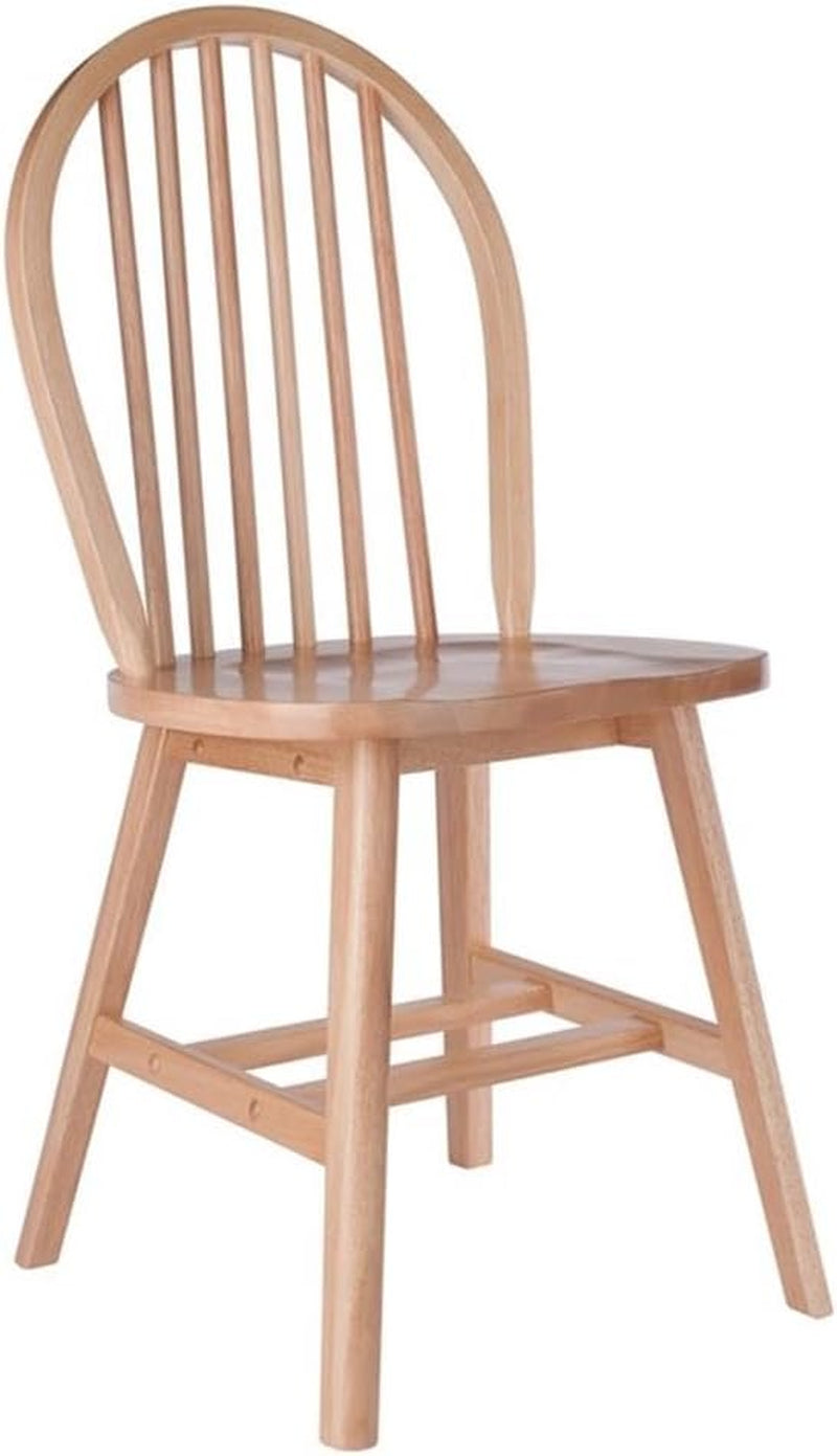 Windsor 2-Piece Chair Set, Solid Wood, Natural Finish-4