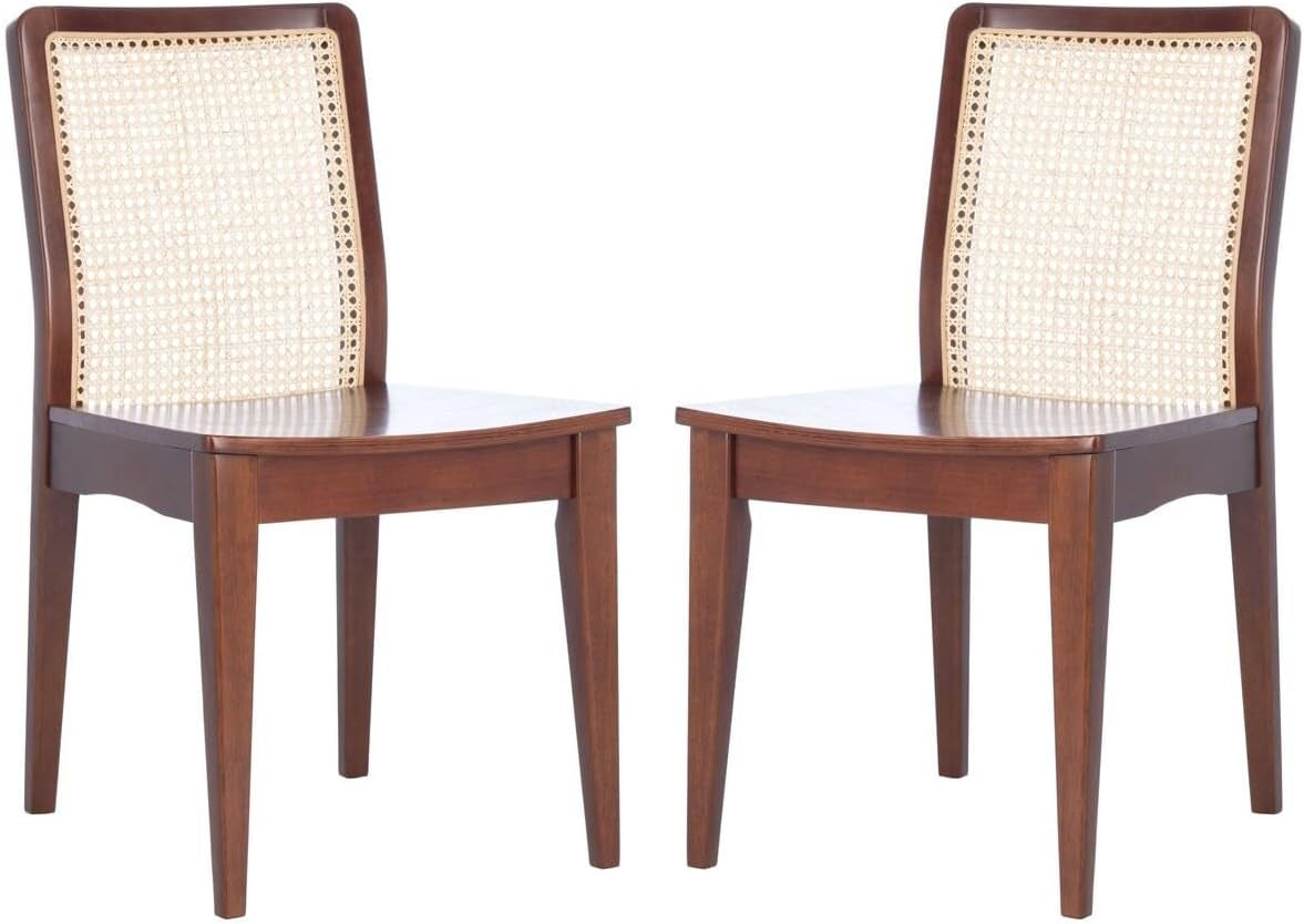 Home Collection Benicio Dark Brown/Natural Rattan Dining Chair (Set of 2) DCH1005A-SET2-3