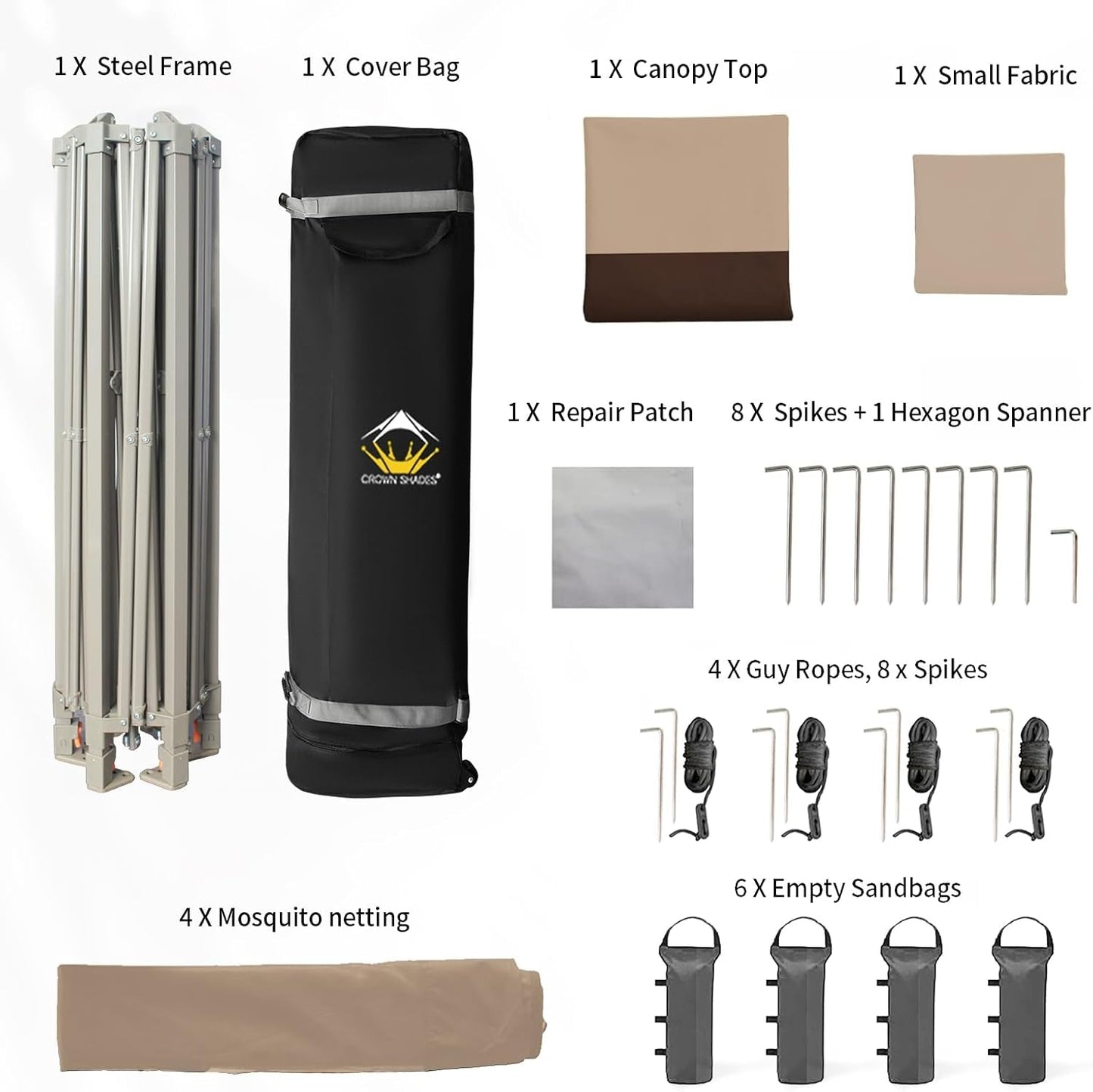 16x16 Pop Up Gazebo Mosquito Netting Patio Party-4