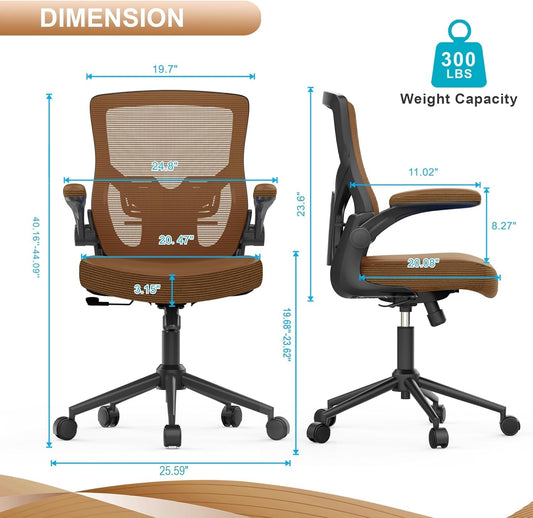 Office Chair, High Back Desk Chair Adjustable Height and Ergonomic Design Home Office Computer Chair Executive Lumbar Support Padded-1