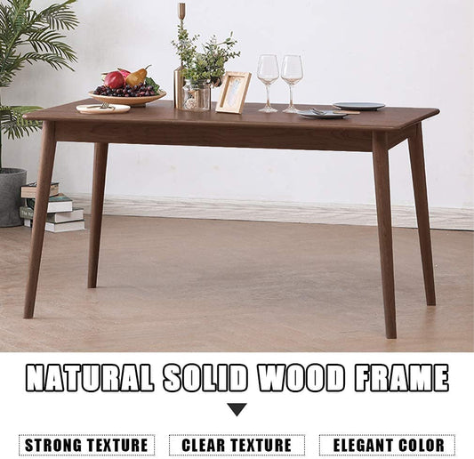47″ Dining Table for Small Spaces, Natural Finish-1