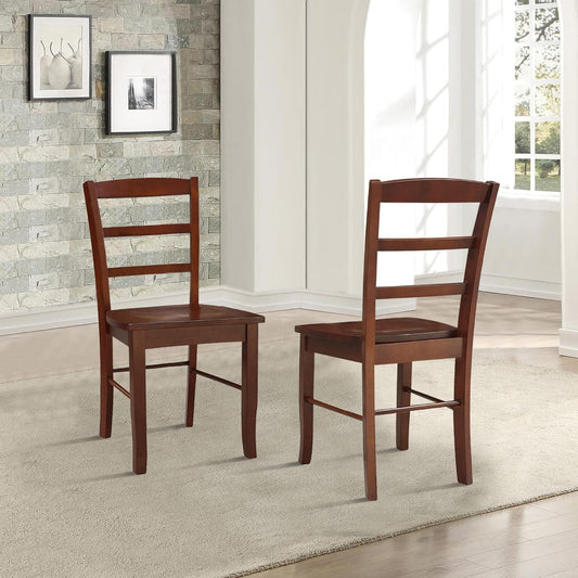 International Concepts Madrid Ladder Back Chair, Espresso-1