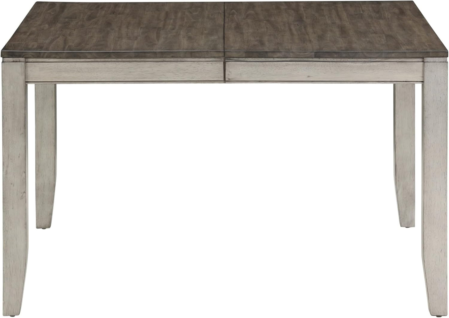 Furniture Abacus Rectangular Dining Table, 48"-60" Table W/ 12" Butterfly Leaf Extention, Seats up to 6, Kitchen/Dining/Living Room, Asian Hardwood Solids, 36" D X 48" W X 30" H, Gray-0