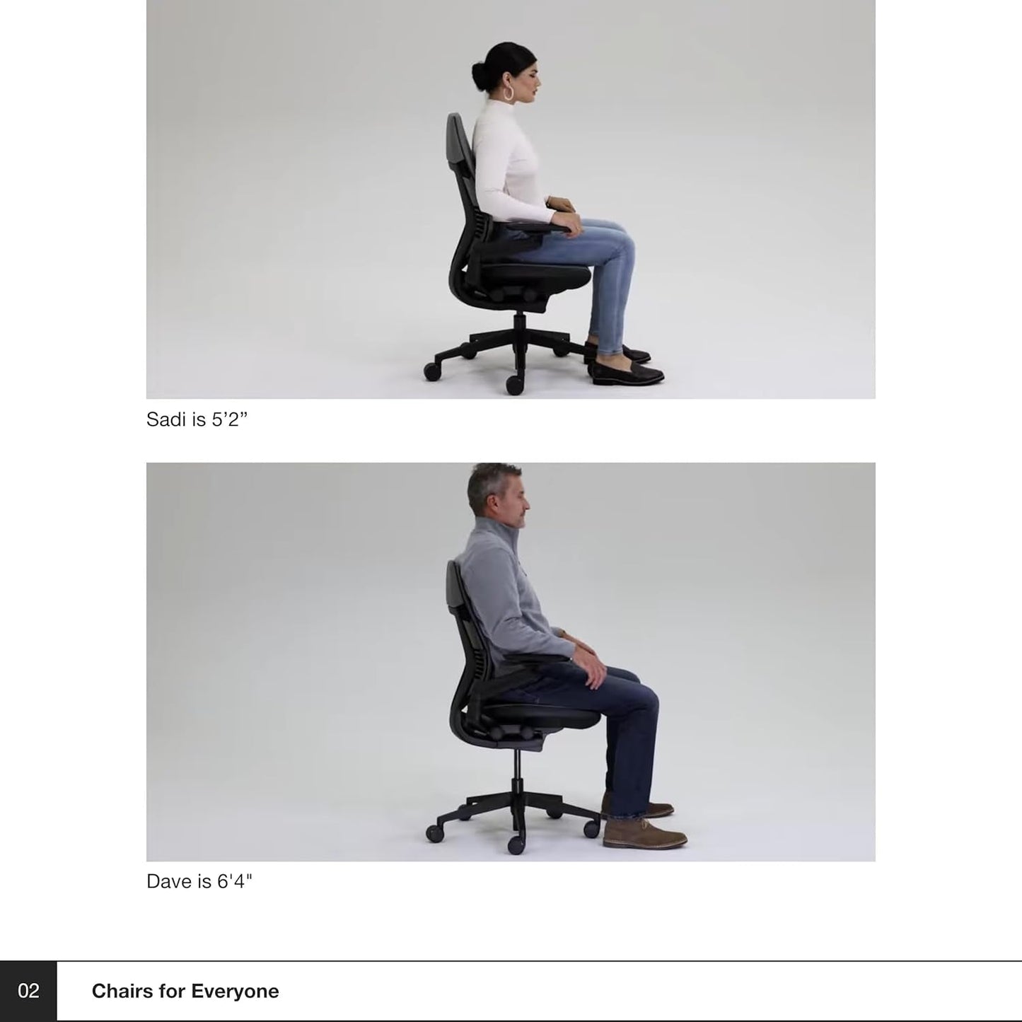 Gesture Office Chair - Ergonomic Work Chair with Wheels for Carpet - Comfortable Office Chair - Intuitive-To-Adjust Chairs for Desk - 360-Degree Arms - Nickel Gray Fabric-3
