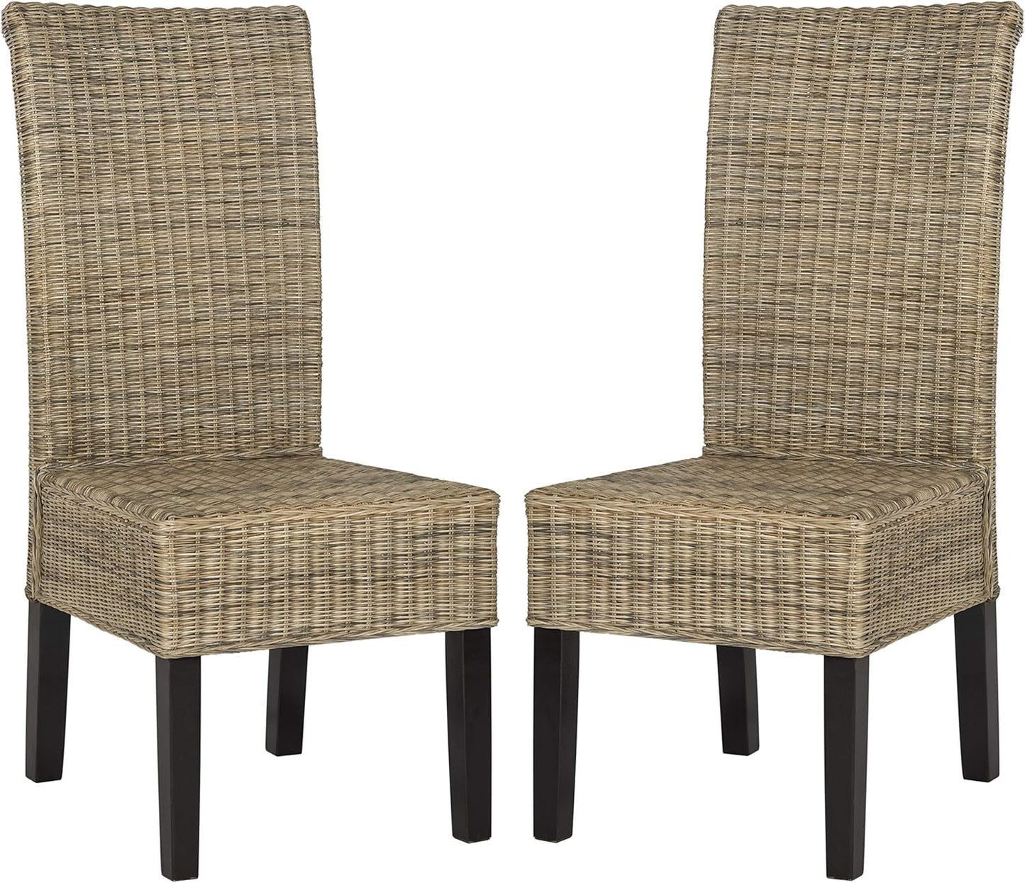Home Collection Arjun Grey Wicker 18-Inch Dining Chair-0