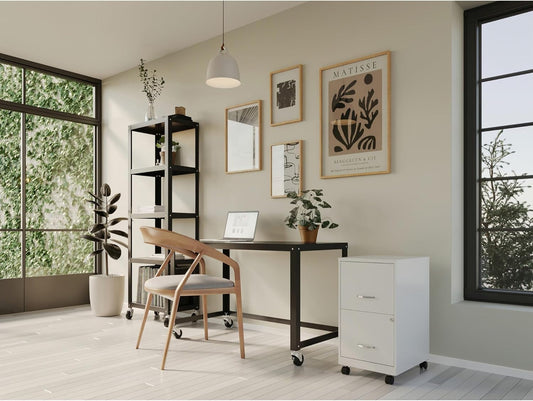 LYS SOHO Box/File/File Mobile White File Cabinet, 3 Drawer, 26.5 X 14.3 X 18 In-1