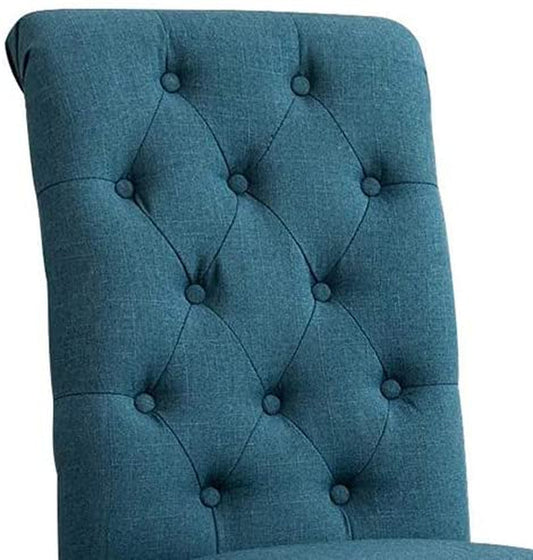 Blue Tufted Parsons Dining Chairs-1