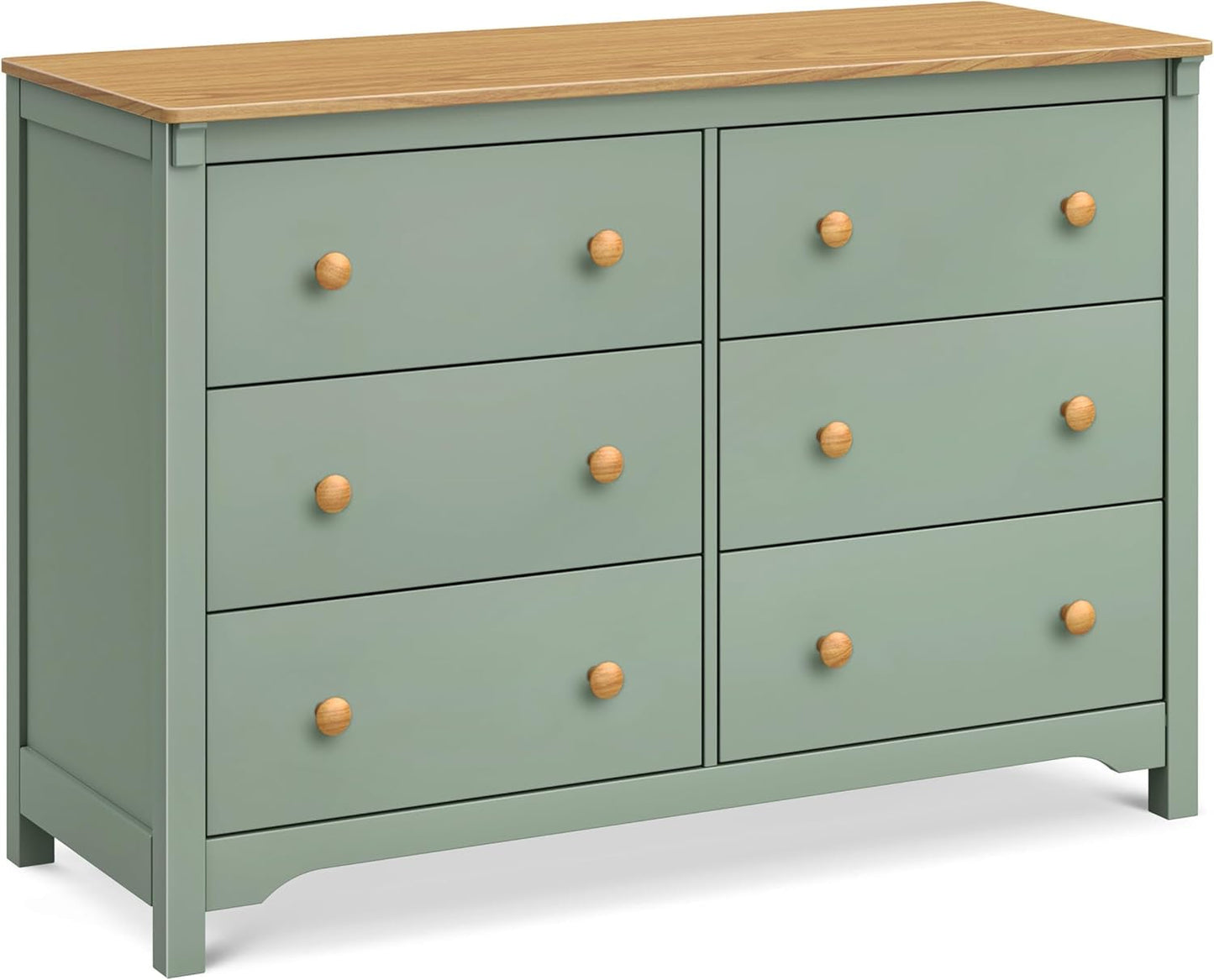 Shea 6-Drawer Dresser in Light Sage and Honey, GREENGUARD Gold Certified-0