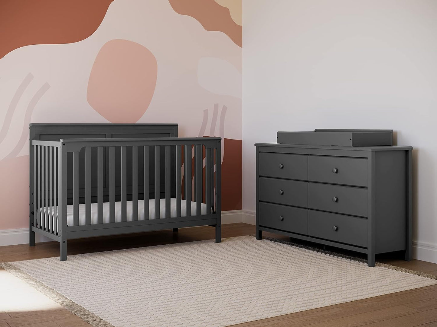 Alpine 6 Drawer Double Dresser (Gray) – GREENGUARD Gold Certified, Dresser for Nursery, 6 Drawer Dresser, Kids Dresser, Nursery Dresser Drawer Organizer, Chest of Drawers-3