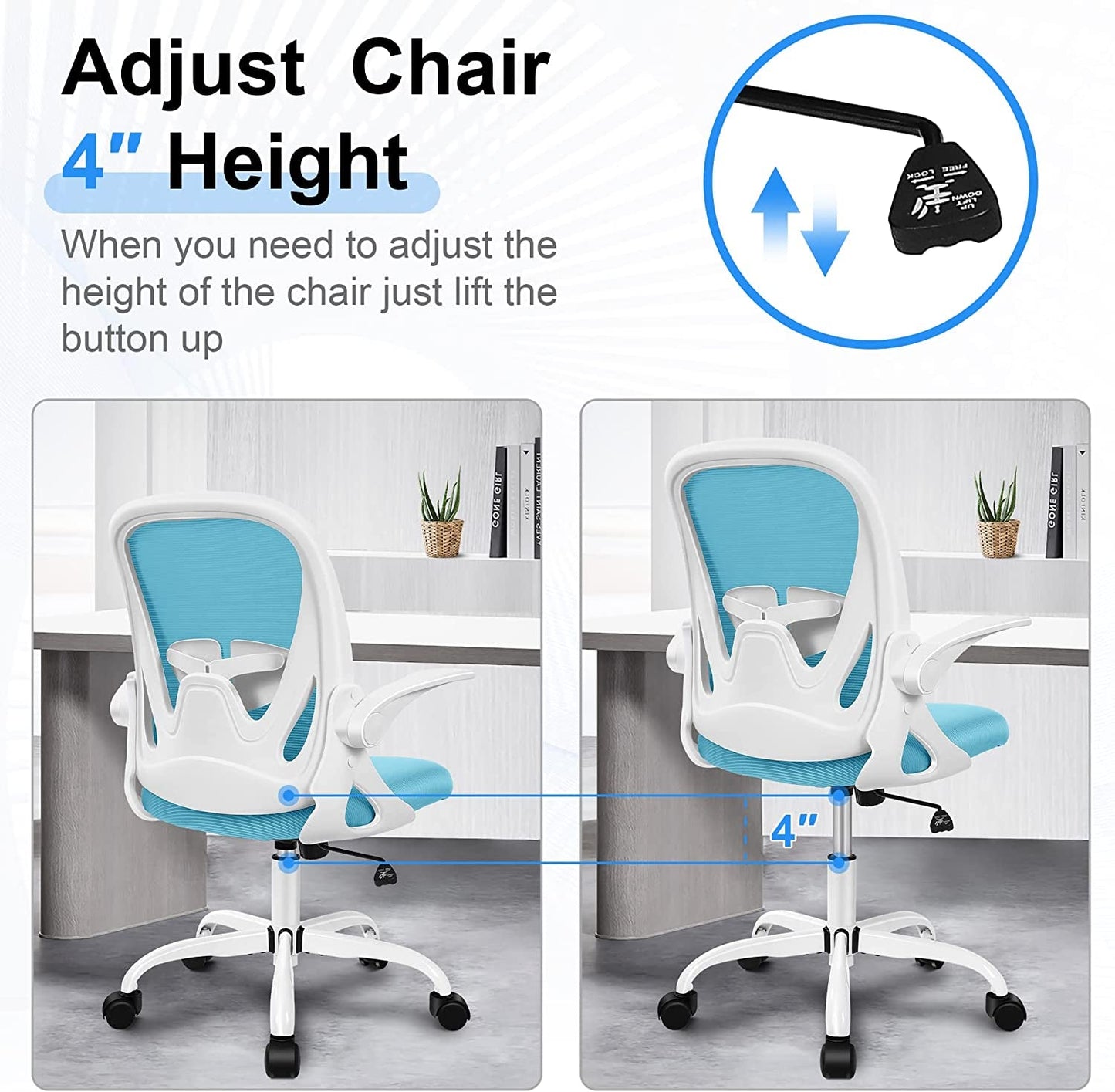 Ergonomic Mesh Office Chair with Adjustable Support-4