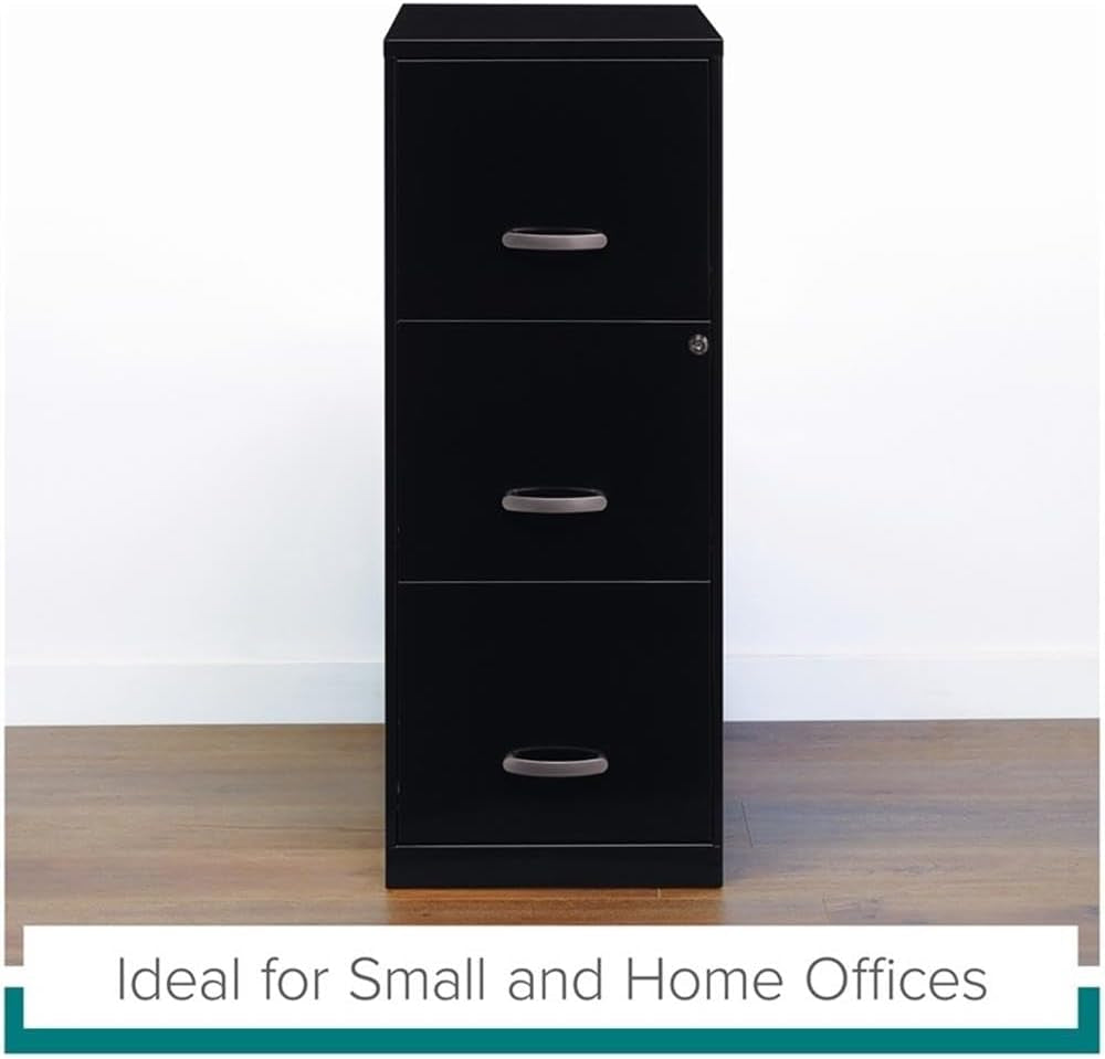 Cooper 3 Drawer Letter File Cabinet in Black-4
