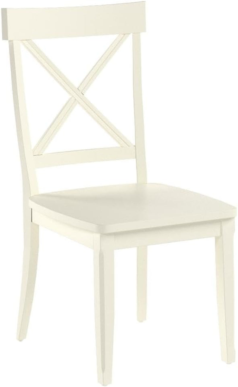 Home Styles 5177-802 Classic White Pair of Dining Chairs 18"-7/8" W, 22"-1/4" D, 38"-3/8" H-4