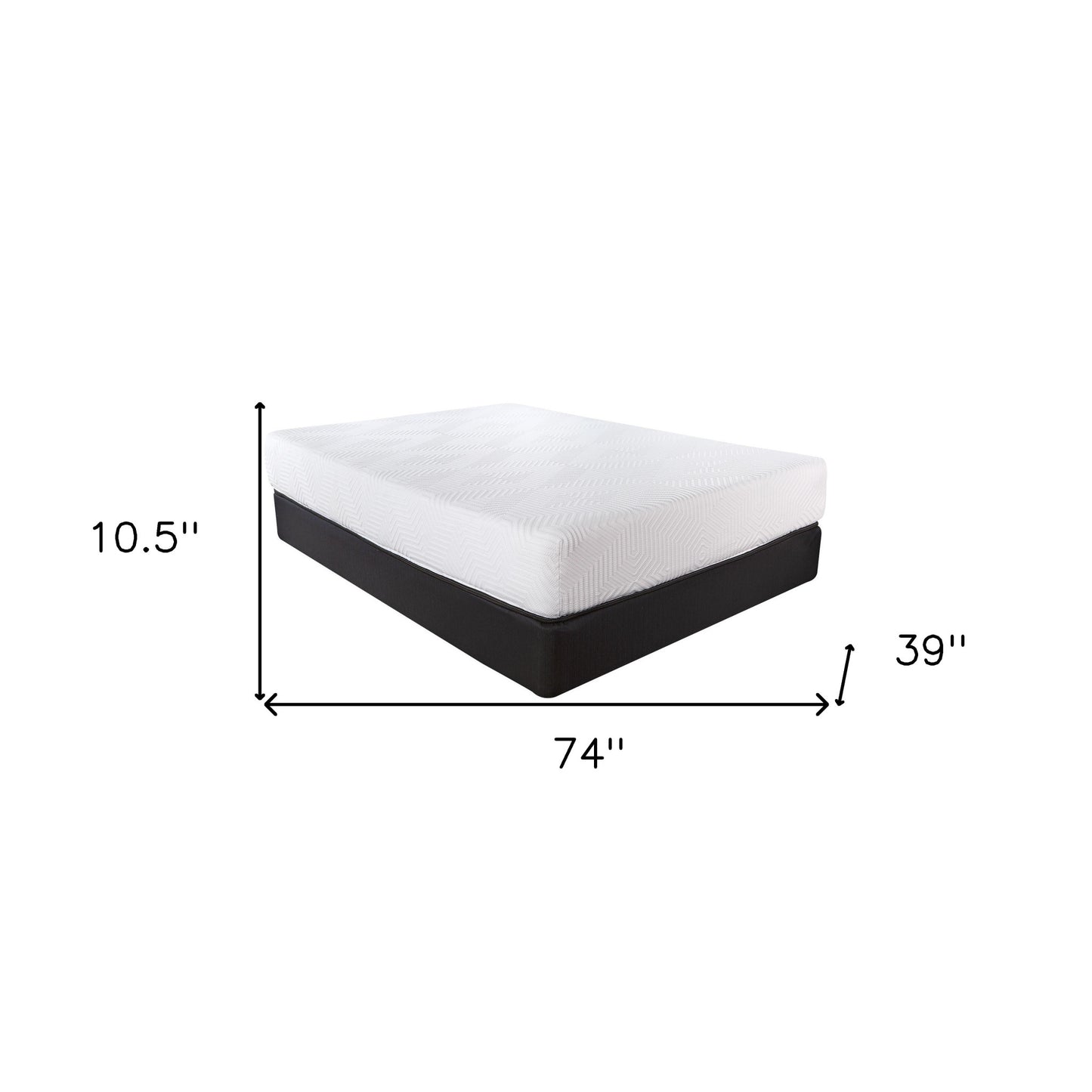 10.5" Hybrid Lux Memory Foam And Wrapped Coil Mattress Twin-8
