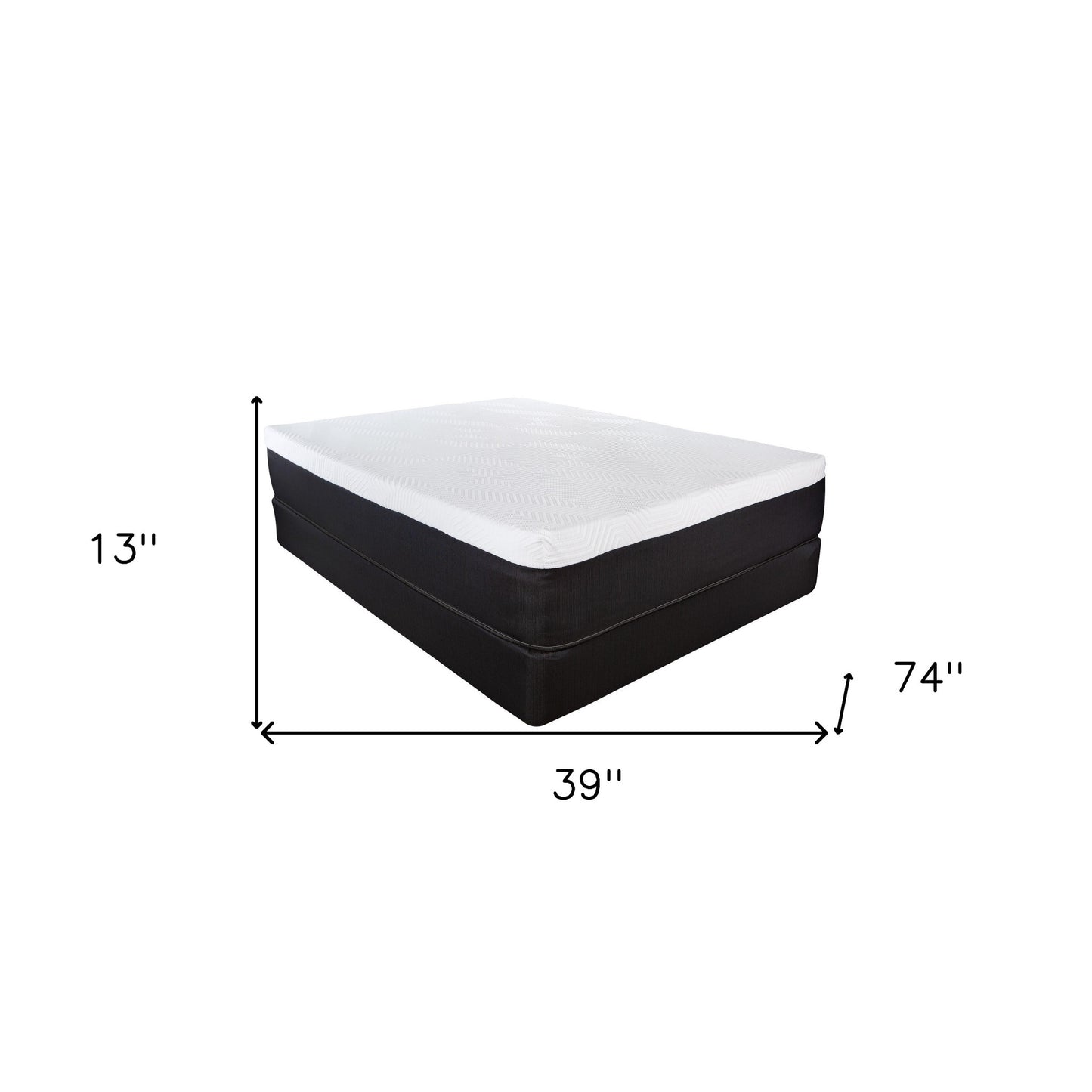 13" Hybrid Lux Memory Foam And Wrapped Coil Mattress Twin-8