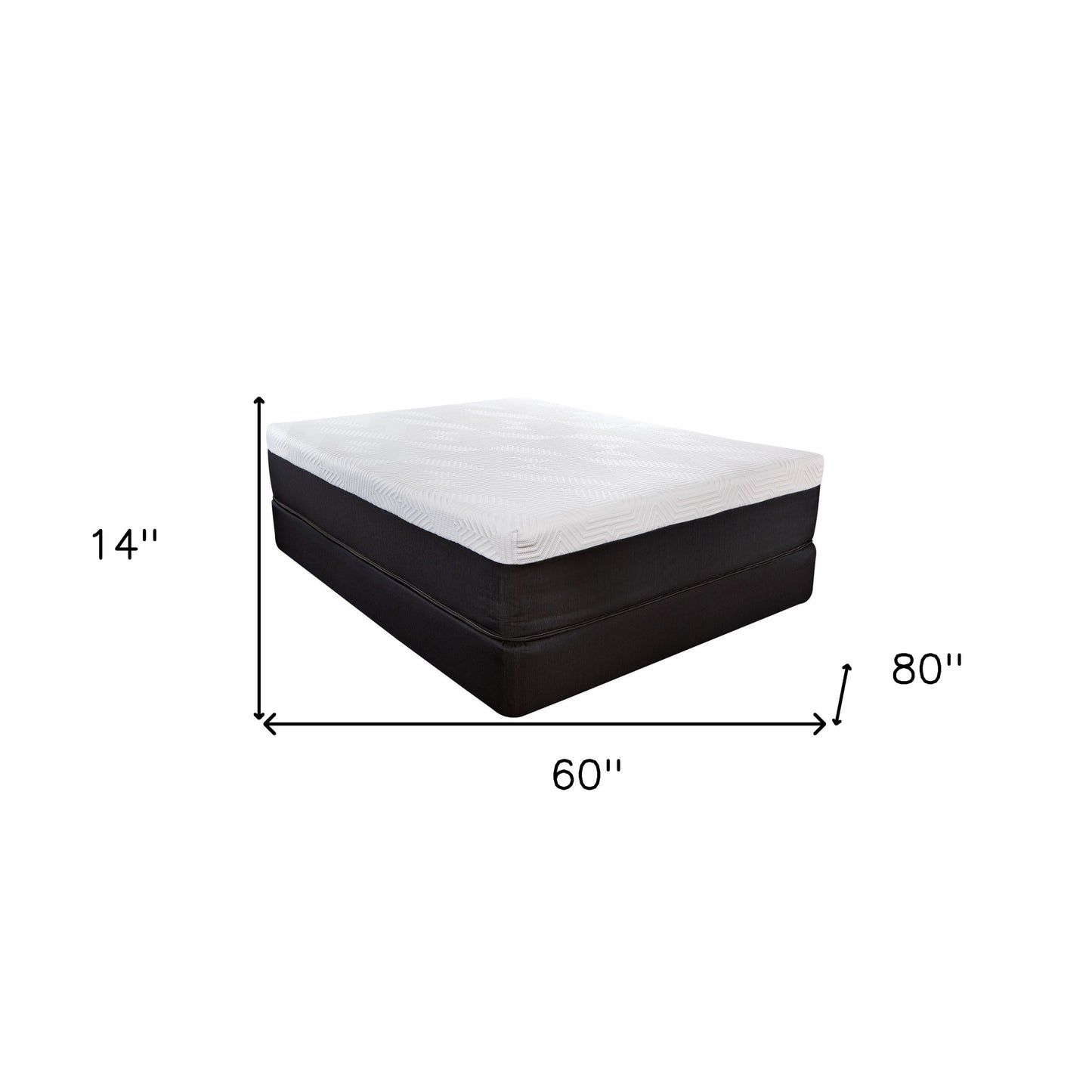 14" Hybrid Lux Memory Foam And Wrapped Coil Mattress Queen-8