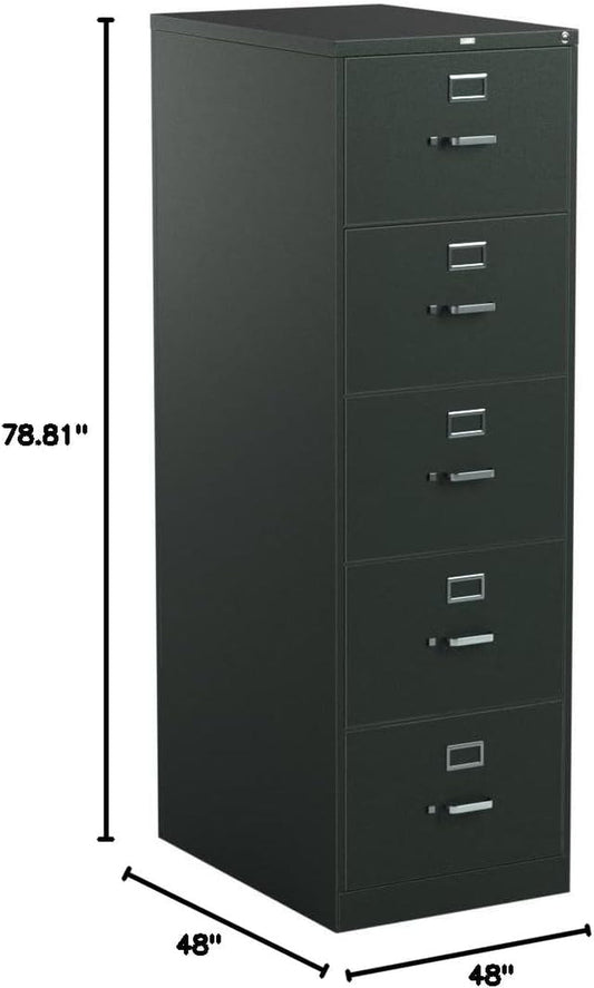 5 Drawer Filing Cabinet - 310 Series Full-Suspension Legal File Cabinet, 26-1/2-Inch Drawers, Charcoal (H315C)-1