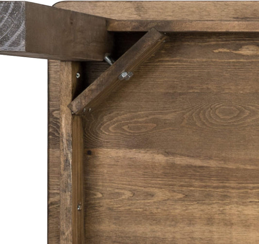 Rustic Solid Pine Farm Dining Table in Antique Finish-1