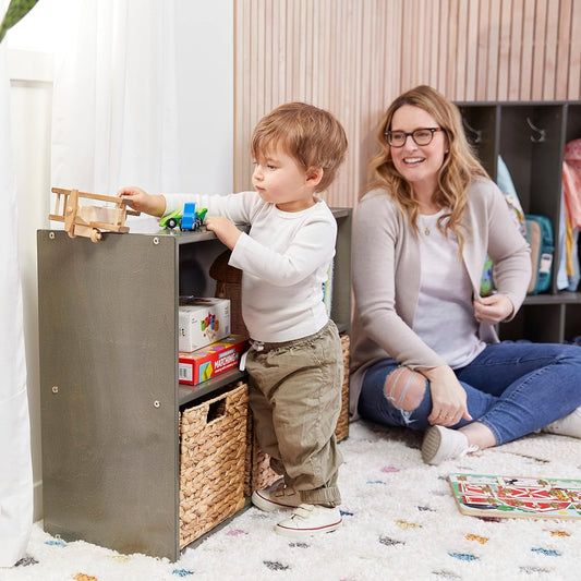 Streamline 2-Shelf Storage Cabinet, 24In, Kid'S Bookshelf, Grey Wash-1