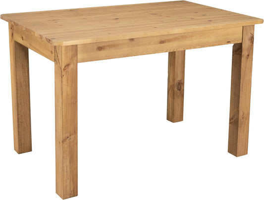 Light Natural Solid Wood Dining Table, Kitchen Table with Square Legs, Farmhouse Dining Table, 46" X 30", Seats 4, Rustic Finish for Indoor or Outdoor Use-1
