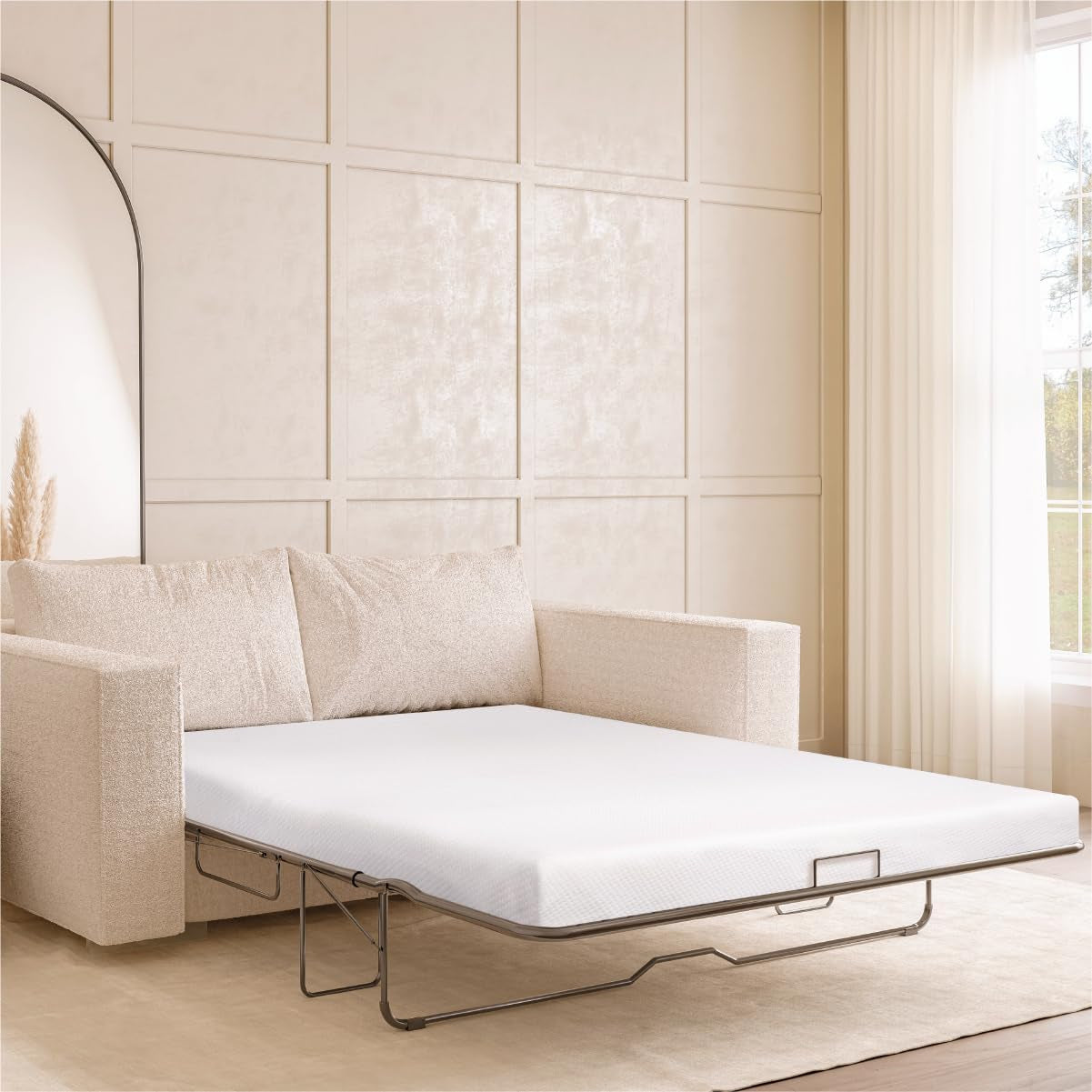 4.5-Inch Memory Foam Sofa Bed Mattress Replacement for Queen Size Sleeper Sofa & Couch Beds – Premium Comfort (Sofa Not Included).-1