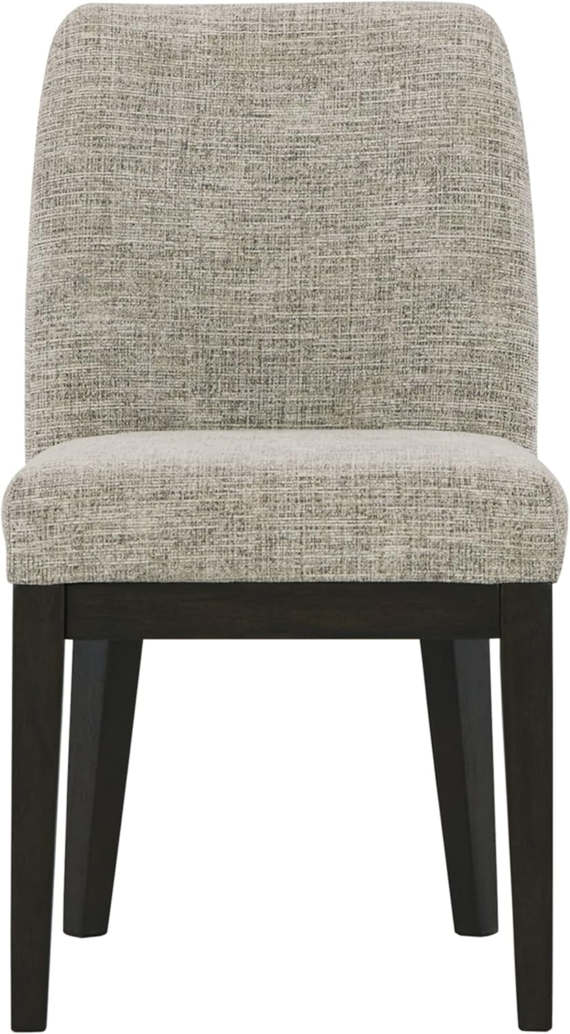 Burkhaus Traditional Upholstered Dining Chair, Set of 2, Dark Brown-4