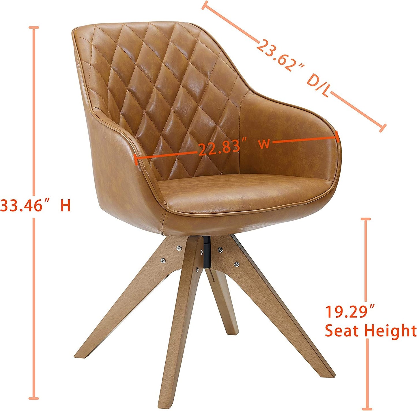 Beech Wood Swivel Chair for Small Spaces-2