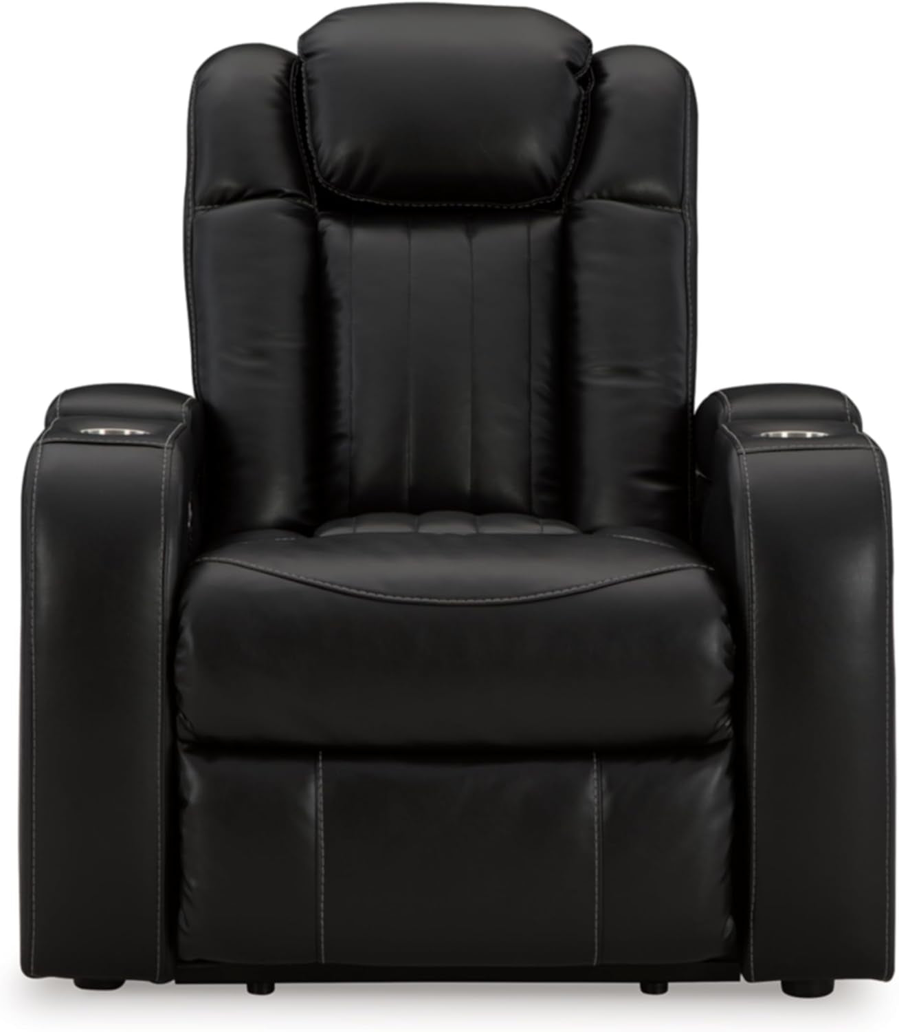Caveman Den Power Recliner, 39" W X 42" D X 42" H, Black-3