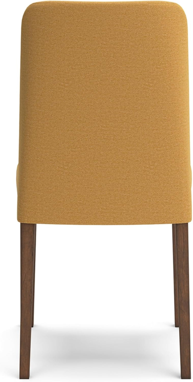 Lyncott Contemporary Dining Room Upholstered Side Chair with Foam Cushion, 2 Count, Yellow & Brown-4