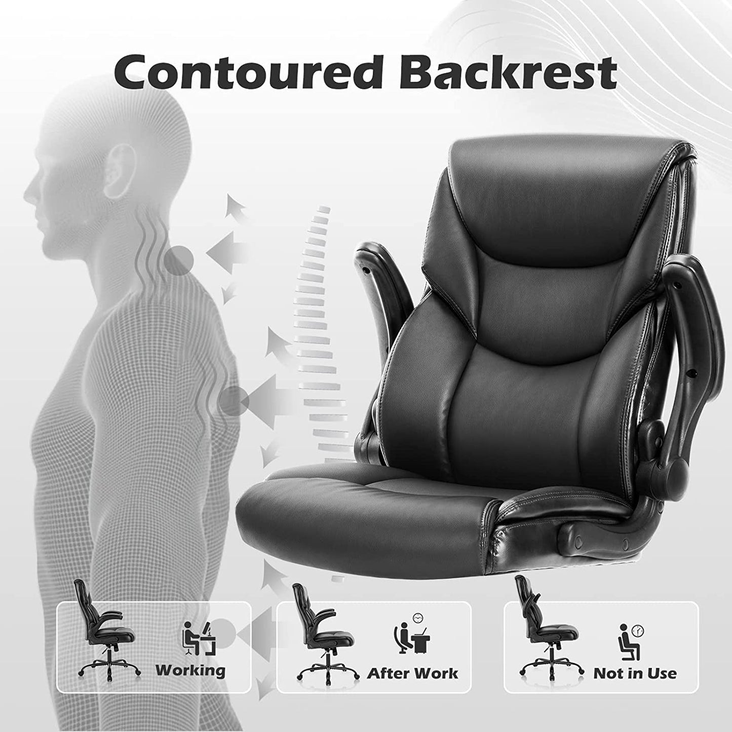 Ergonomic Executive Chair with High Back Support-2